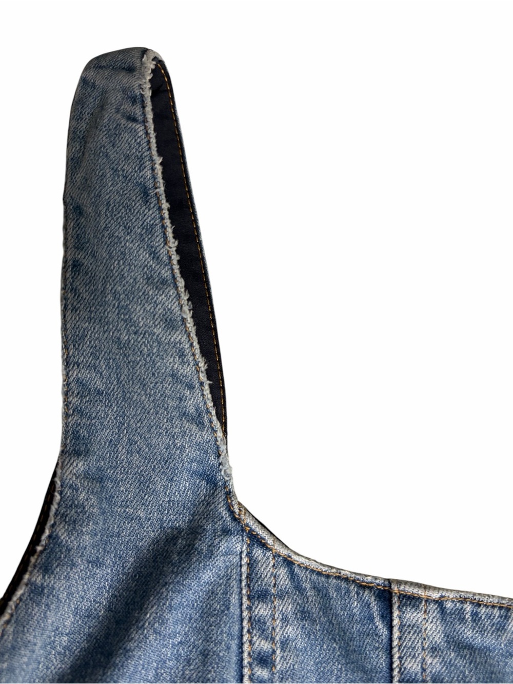 Alice + Olivia Chels Denim Corset Sleveless Jumpsuit Jeans - Light Blue - Picture 7 of 11